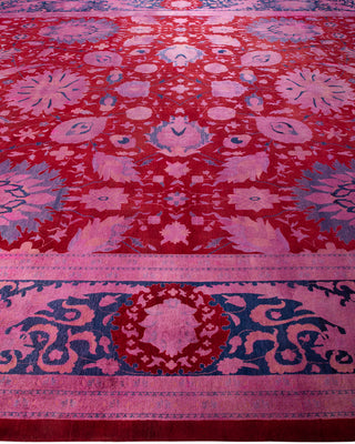 Fine Vibrance, One-of-a-Kind Hand-Knotted Area Rug  - Red, 13' 3" x 12' 1"