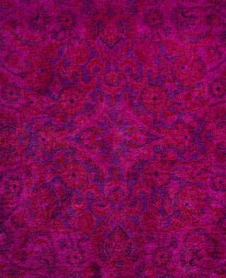 Overdyed Hand-Knotted Wool Modern-Contemporary Purple Area Rug 8' 2" x 11' 2"