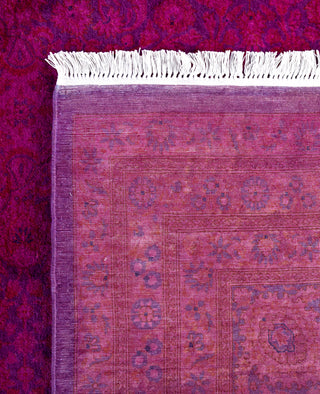 Overdyed Hand-Knotted Wool Modern-Contemporary Purple Area Rug 8' 2" x 11' 2"