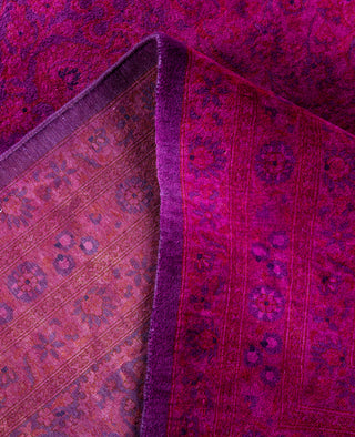 Overdyed Hand-Knotted Wool Modern-Contemporary Purple Area Rug 8' 2" x 11' 2"