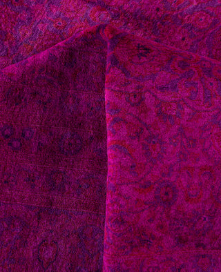 Overdyed Hand-Knotted Wool Modern-Contemporary Purple Area Rug 8' 2" x 11' 2"