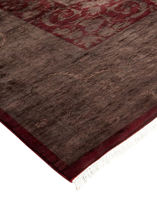 Modern Overdyed Hand Knotted Wool Red Area Rug 8' 1" x 10' 0"