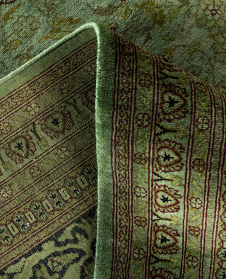 Contemporary Overdyed Wool Hand Knotted Green Area Rug 8' 2" x 10' 4"
