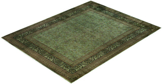 Contemporary Overdyed Wool Hand Knotted Green Area Rug 8' 2" x 10' 4"