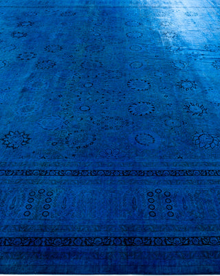 Overdyed Hand-Knotted Purple Area Rug 12' 3" x 17' 4"
