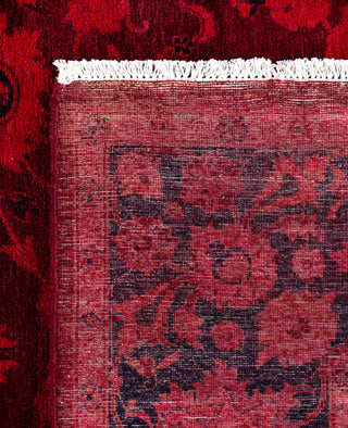 Overdyed Hand-Knotted Wool Modern-Contemporary Pink Area Rug 4' 8" x 7' 2"