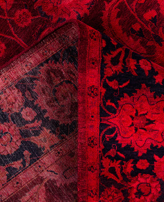 Overdyed Hand-Knotted Wool Modern-Contemporary Pink Area Rug 4' 8" x 7' 2"