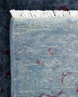 Modern Overdyed Hand Knotted Wool Blue Area Rug 4' 9" x 7' 7"
