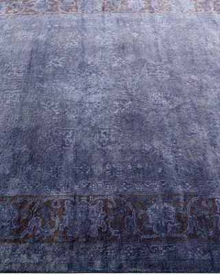 Contemporary Hand-Knotted Overdyed Gray Area Rug 4' 2" x 6' 4"