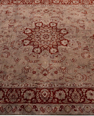 Overdyed Hand-Knotted Wool Modern-Contemporary Brown Area Rug 4' 7" x 7' 0"