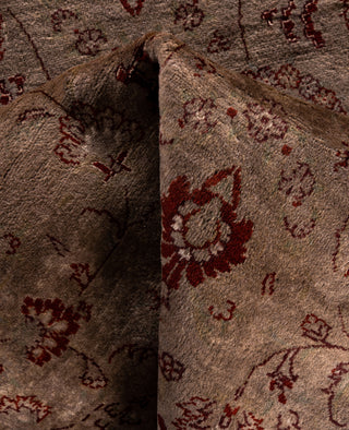 Overdyed Hand-Knotted Wool Modern-Contemporary Brown Area Rug 4' 7" x 7' 0"