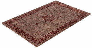 Overdyed Hand-Knotted Wool Modern-Contemporary Brown Area Rug 4' 7" x 7' 0"