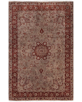 Overdyed Hand-Knotted Wool Modern-Contemporary Brown Area Rug 4' 7" x 7' 0"