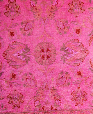 Overdyed Hand-Knotted Wool Modern-Contemporary Pink Runner 2' 6" x 6' 8"
