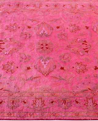 Overdyed Hand-Knotted Wool Modern-Contemporary Pink Runner 2' 6" x 6' 8"