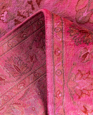 Overdyed Hand-Knotted Wool Modern-Contemporary Pink Runner 2' 6" x 6' 8"