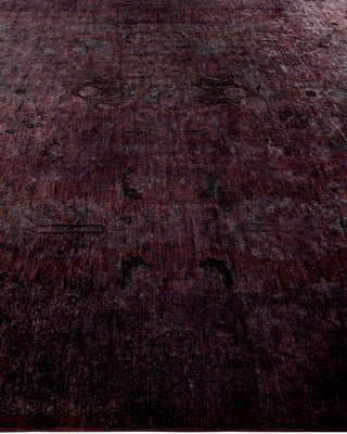 Contemporary Fine Vibrance Gray Wool Area Rug - 9' 10" x 13' 10"