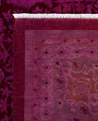 Overdyed Hand-Knotted Wool Modern-Contemporary Purple Area Rug 9' 1" x 12' 2"