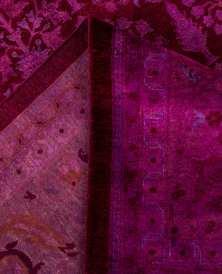 Overdyed Hand-Knotted Wool Modern-Contemporary Purple Area Rug 9' 1" x 12' 2"