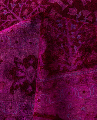 Overdyed Hand-Knotted Wool Modern-Contemporary Purple Area Rug 9' 1" x 12' 2"