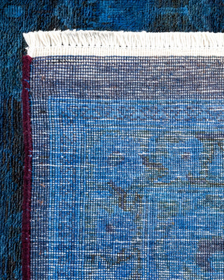 Contemporary Fine Vibrance Blue Wool Area Rug - 8' 0" x 10' 2"
