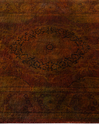 Modern Overdyed Hand Knotted Wool Brown Area Rug 2' 8" x 4' 3"