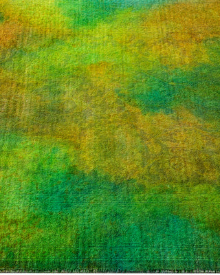 Contemporary Hand Knotted Overdyed Green Area Rug 2' 8" x 4' 2"