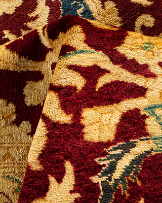 Traditional Hand Knotted Gold Area Rug 8' 10" x 12' 0"