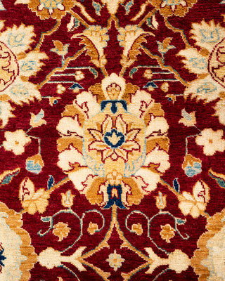 Traditional Hand Knotted Red Area Rug 6' 1" x 9' 2"