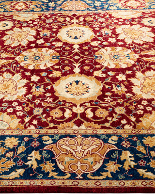 Traditional Hand Knotted Red Area Rug 6' 1" x 9' 2"