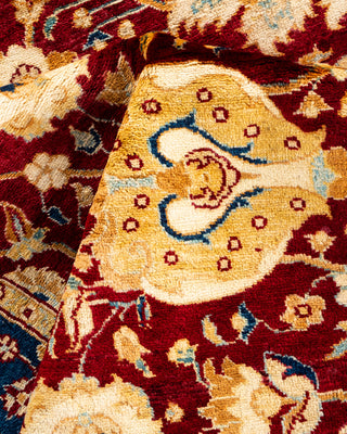 Traditional Hand Knotted Red Area Rug 6' 1" x 9' 2"