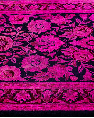 Contemporary Overyed Wool Hand Knotted Pink Runner 2' 6" x 17' 1"
