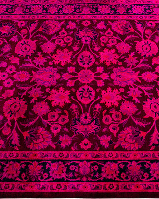 Overdyed Hand-Knotted Pink Area Rug 3' 2" x 5' 3"