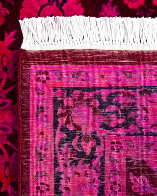 Overdyed Hand-Knotted Pink Area Rug 3' 2" x 5' 3"