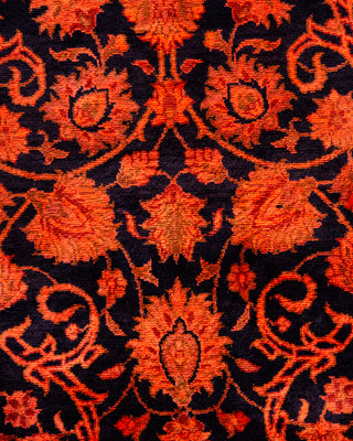 Contemporary Hand-Knotted Overdyed Orange Area Rug 2' 7" x 4' 3"