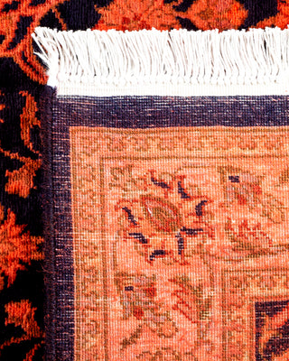 Contemporary Hand-Knotted Overdyed Orange Area Rug 2' 7" x 4' 3"