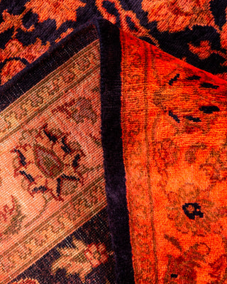 Contemporary Hand-Knotted Overdyed Orange Area Rug 2' 7" x 4' 3"