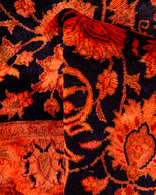 Contemporary Hand-Knotted Overdyed Orange Area Rug 2' 7" x 4' 3"