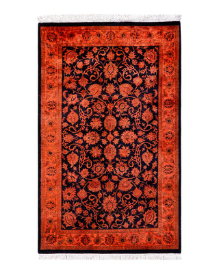 Modern Fine Vibrance Orange Area Rug 2' 7" x 4' 3"