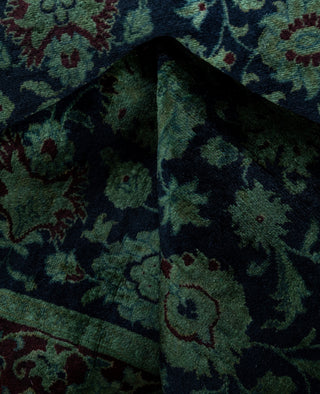 Fine Vibrance, One-of-a-Kind Hand-Knotted Area Rug  - Green, 2' 7" x 11' 3"