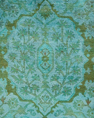 Overdyed Hand-Knotted Blue Area Rug 9' 1" x 12' 3"