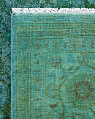 Overdyed Hand-Knotted Blue Area Rug 9' 1" x 12' 3"