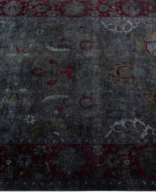 Contemporary Overdyed Wool Hand Knotted Black Area Rug 3' 1" x 5' 3"