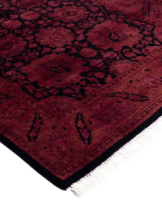 Overdyed Hand-Knotted Wool Modern-Contemporary Purple Area Rug 2' 7" x 3' 10"