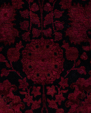 Overdyed Hand-Knotted Wool Modern-Contemporary Purple Area Rug 2' 7" x 3' 10"