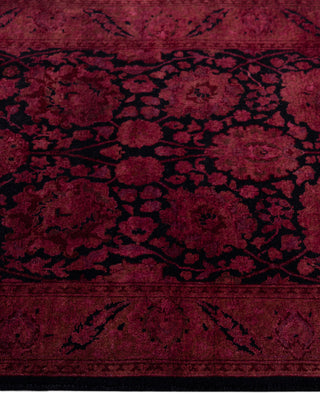 Overdyed Hand-Knotted Wool Modern-Contemporary Purple Area Rug 2' 7" x 3' 10"
