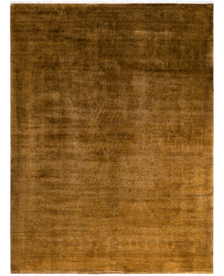 Overdyed One-of-a-Kind Wool Gold Area Rug 9' 0" x 12' 0"