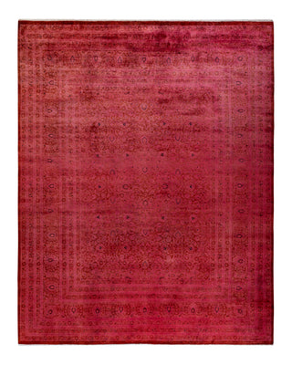 Contemporary Fine Vibrance Red Wool Area Rug 8' 2" x 10' 5"