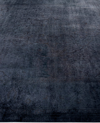 Contemporary Overdyed Wool Hand Knotted Black Area Rug 8' 1" x 10' 4"
