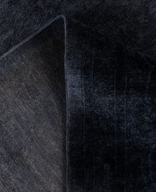 Contemporary Overdyed Wool Hand Knotted Black Area Rug 8' 1" x 10' 4"